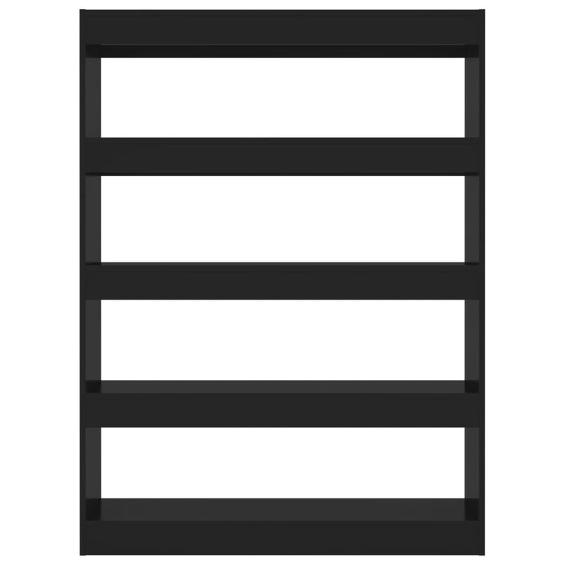vidaXL Book Cabinet/Room Divider Black 100x30x135 cm