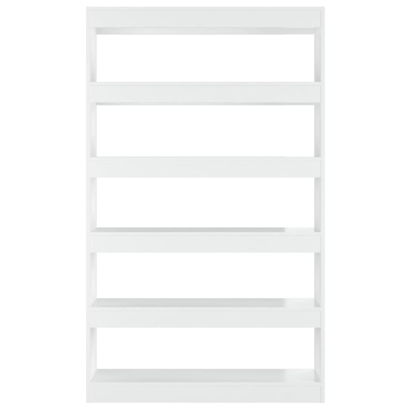 vidaXL Book Cabinet/Room Divider High Gloss White 100x30x166 cm