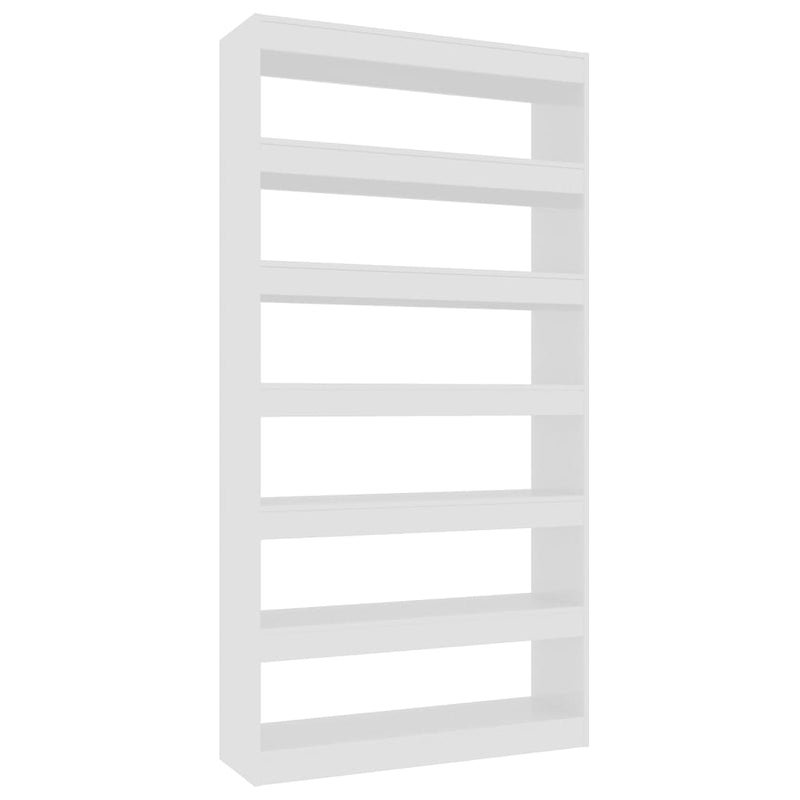 vidaXL Book Cabinet/Room Divider High Gloss White 100x30x198 cm Engineered wood