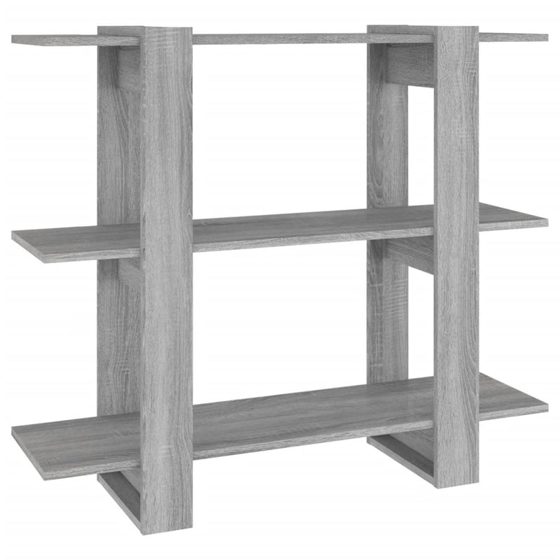 vidaXL Book Cabinet/Room Divider Grey Sonoma 100x30x87 cm