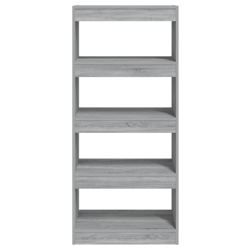 vidaXL Book Cabinet/Room Divider Grey Sonoma 60x30x135 cm Engineered Wood