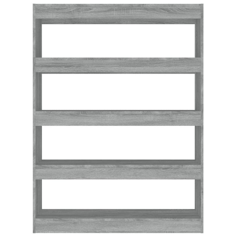 vidaXL Book Cabinet/Room Divider Grey Sonoma 100x30x135 cm