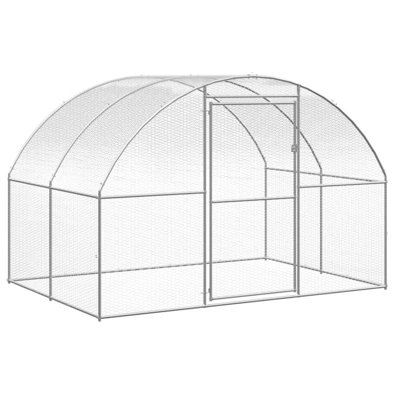 vidaXL Outdoor Chicken Coop 3x2x2 m Galvanised Steel