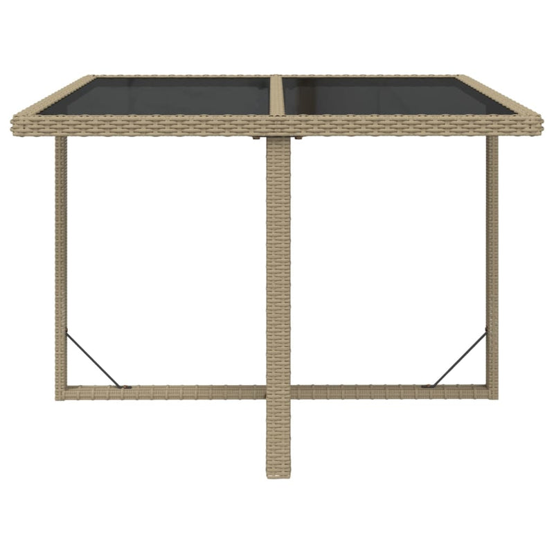 vidaXL 9 Piece Garden Dining Set with Cushions Poly Rattan Beige