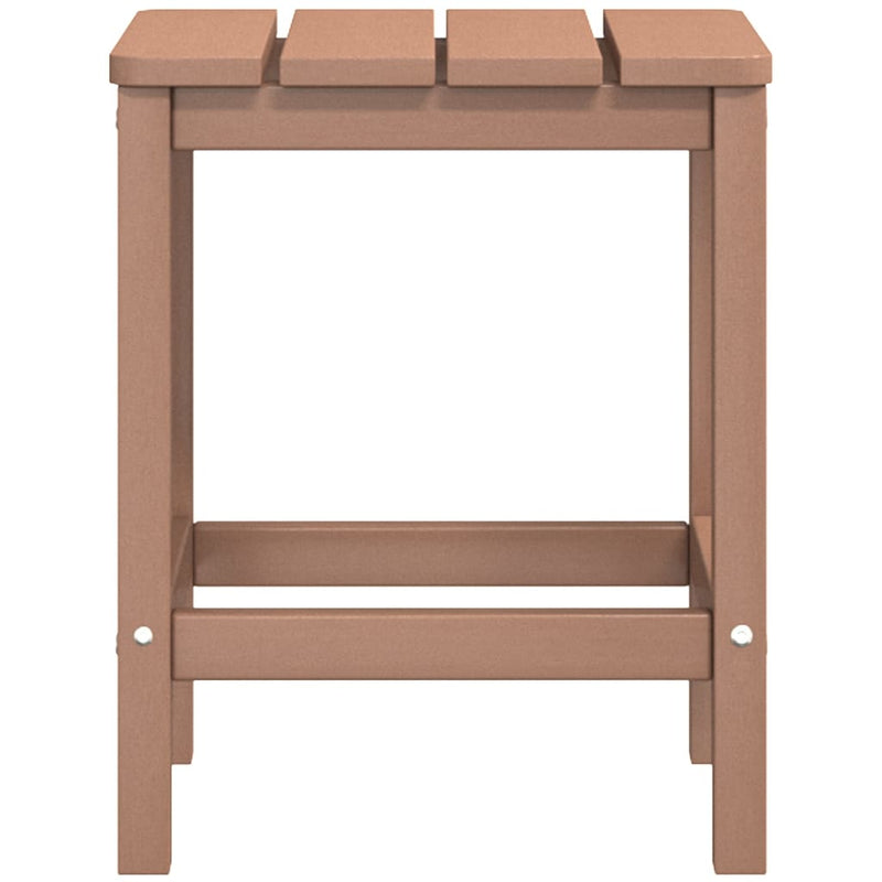 vidaXL Garden Adirondack Chair with Table HDPE Brown