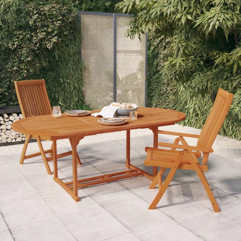 vidaXL Garden Table 200x100x75 cm Solid Wood Eucalyptus