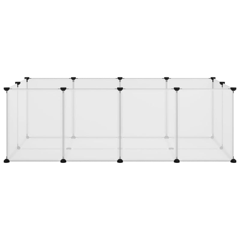 vidaXL Small Animal Cage Transparent 144x74x46.5 cm PP and Steel