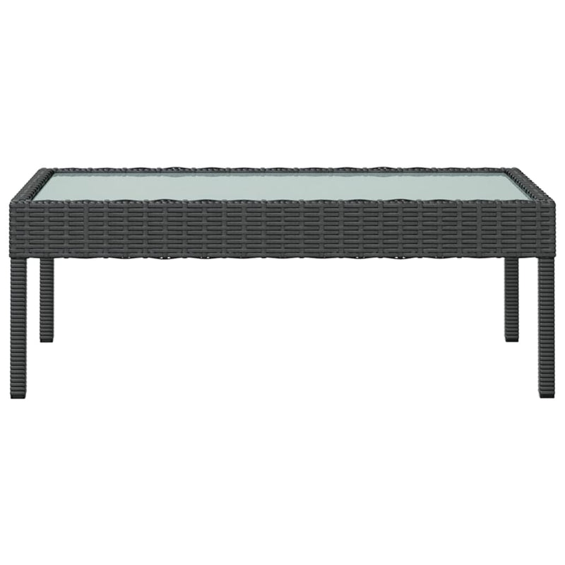 vidaXL 8 Piece Garden Lounge Set with Cushions Poly Rattan Black