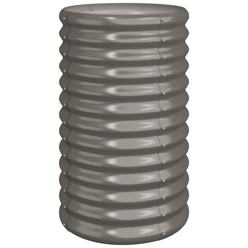 vidaXL Garden Planter Galvanised Steel 40x40x68 cm Grey