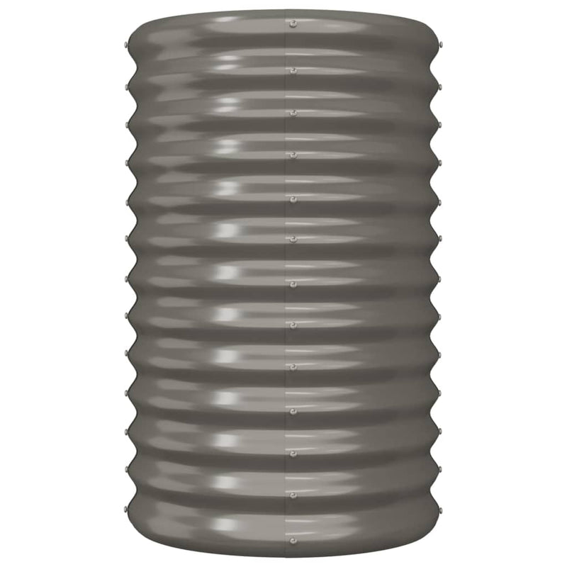 vidaXL Garden Planter Galvanised Steel 40x40x68 cm Grey