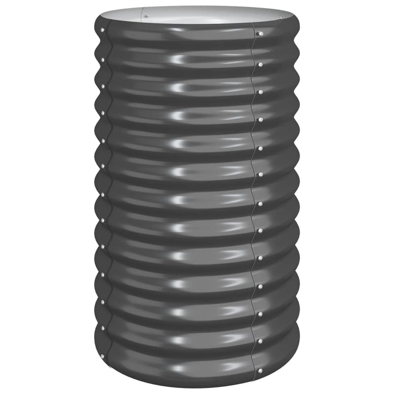 vidaXL Garden Planter Galvanised Steel 40x40x68 cm Anthracite
