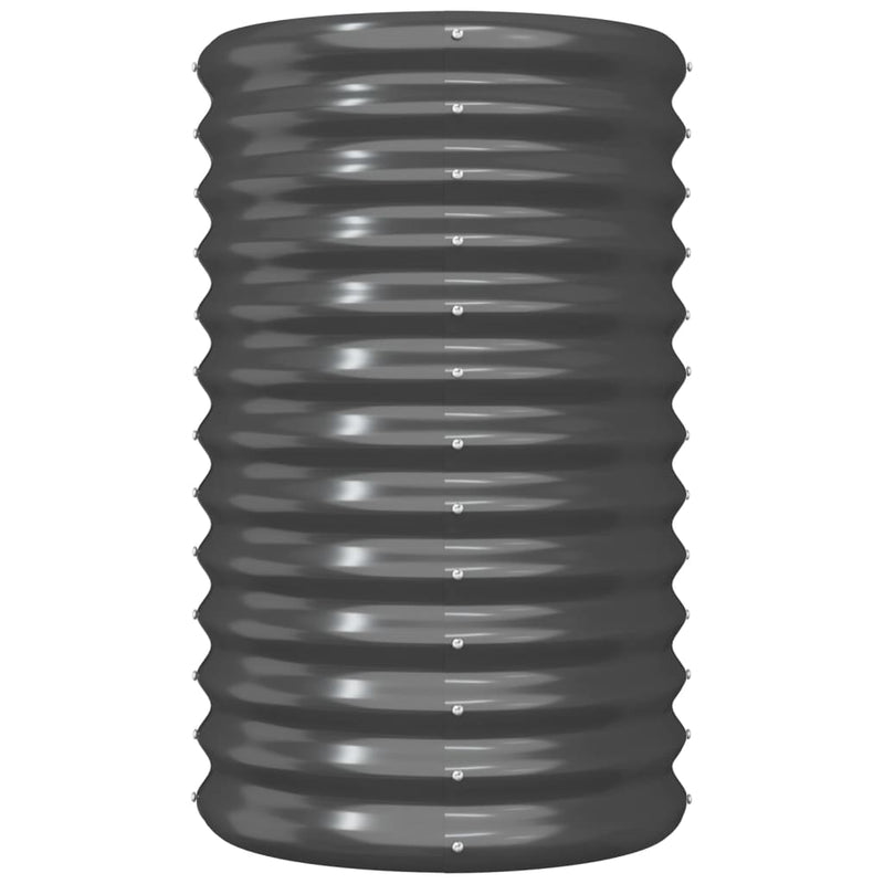 vidaXL Garden Planter Galvanised Steel 40x40x68 cm Anthracite
