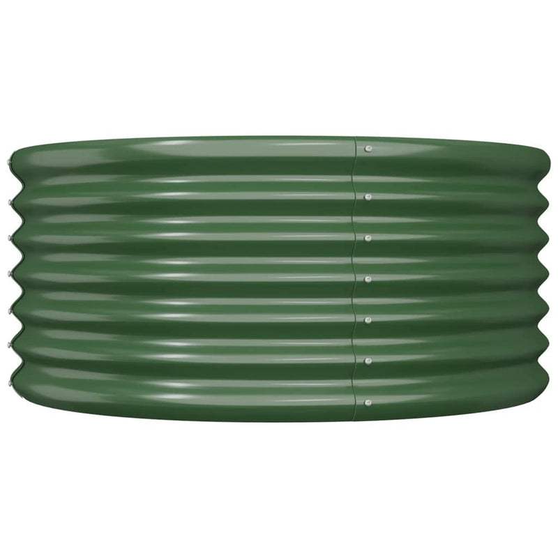 vidaXL Garden Planter Galvanised Steel 80x80x36 cm Green