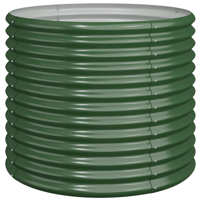 vidaXL Garden Planter Galvanised Steel 80x80x68 cm Green