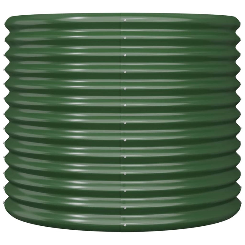 vidaXL Garden Planter Galvanised Steel 80x80x68 cm Green