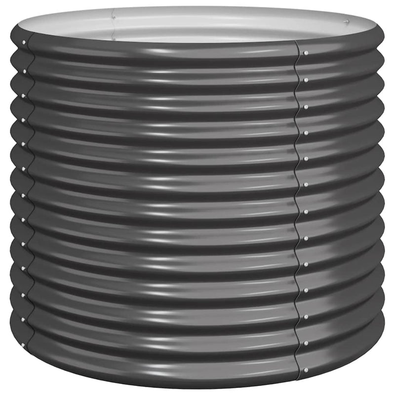vidaXL Garden Planter Galvanised Steel 80x80x68 cm Anthracite