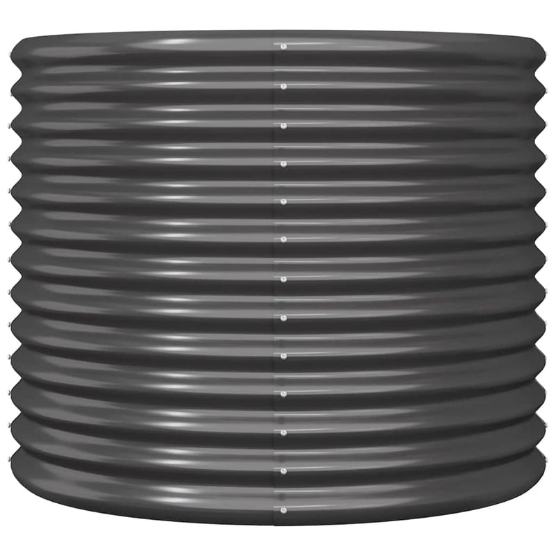 vidaXL Garden Planter Galvanised Steel 80x80x68 cm Anthracite