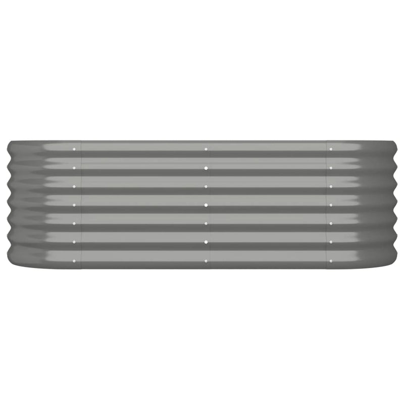 vidaXL Garden Raised Bed Galvanised Steel 114x40x36 cm Grey