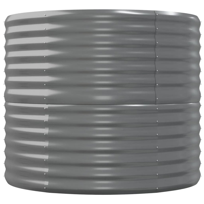 vidaXL Garden Raised Bed Galvanised Steel 152x80x68 cm Grey