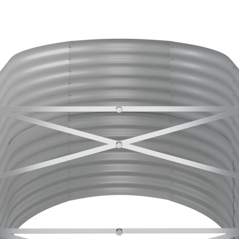 vidaXL Garden Raised Bed Galvanised Steel 152x80x68 cm Grey