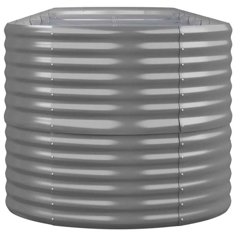 vidaXL Garden Raised Bed Galvanised Steel 368x80x68 cm Grey