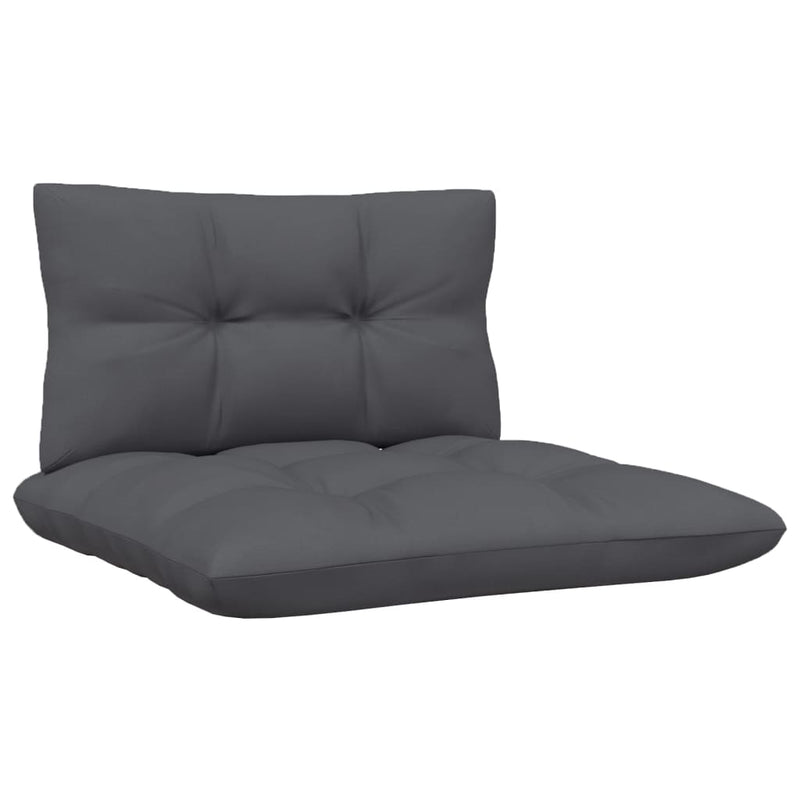vidaXL 2-Seater Garden Sofa with Anthracite Cushions Solid Wood Pine