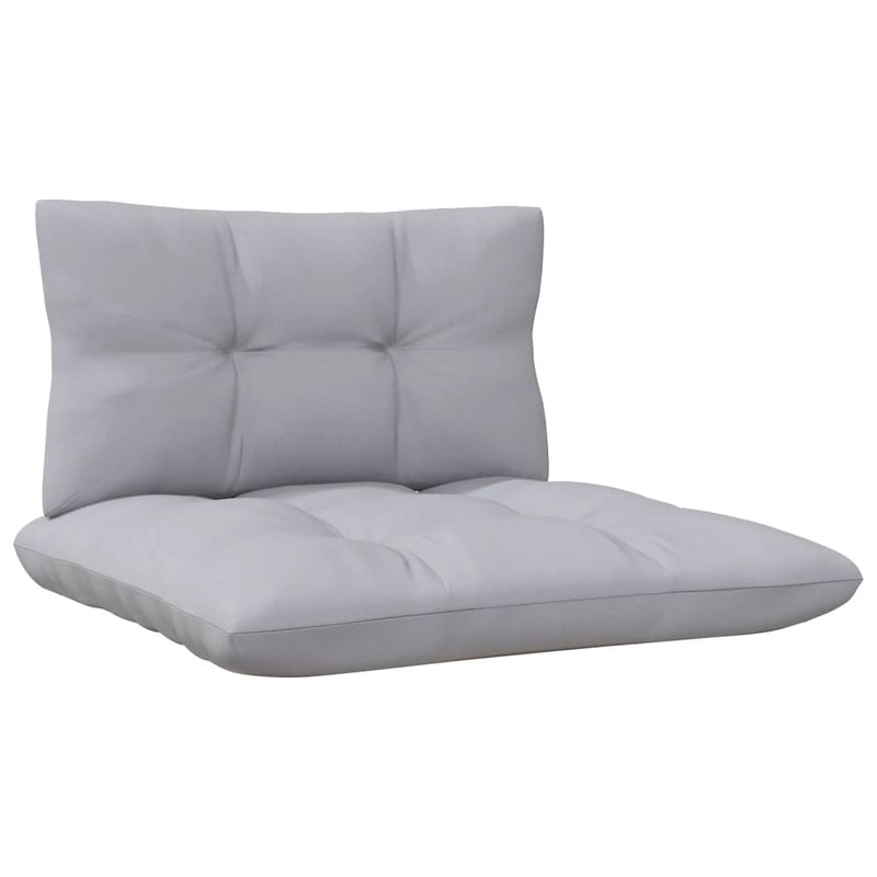 vidaXL 3 Piece Garden Lounge Set with Grey Cushions Pinewood