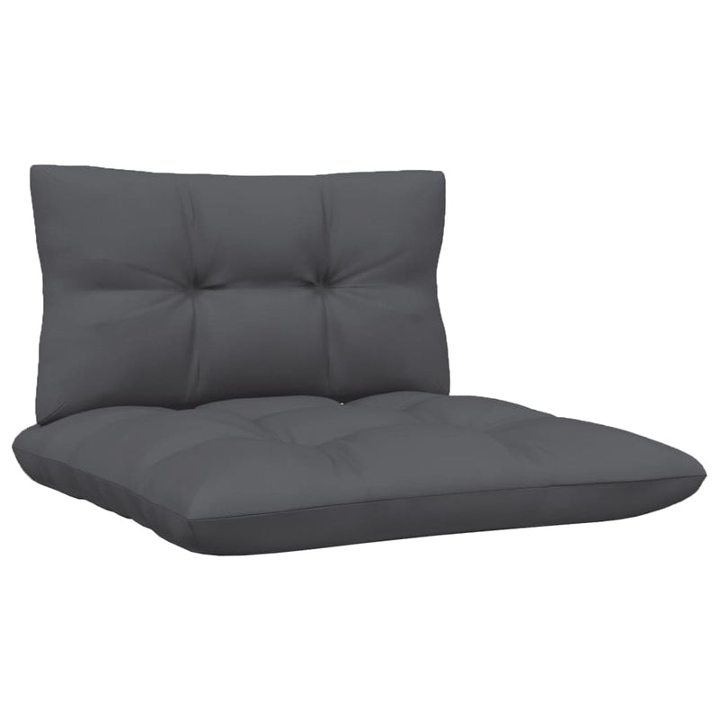 vidaXL 3 Piece Garden Lounge Set with Anthracite Cushions Pinewood