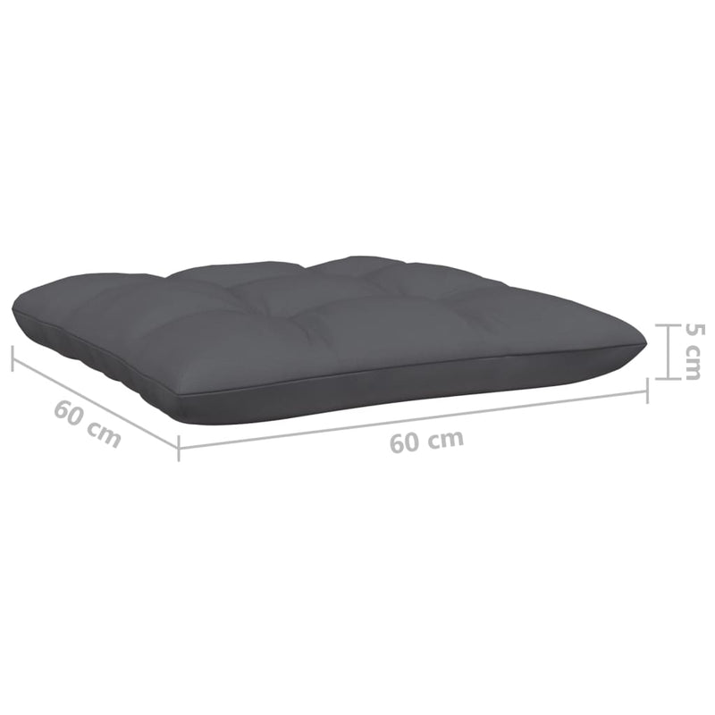 vidaXL 9 Piece Garden Lounge Set with Anthracite Cushions Pinewood