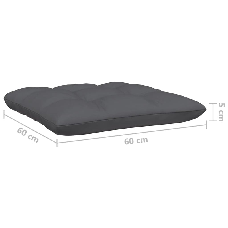 vidaXL 3-Seater Garden Sofa with Anthracite Cushions Solid Pinewood