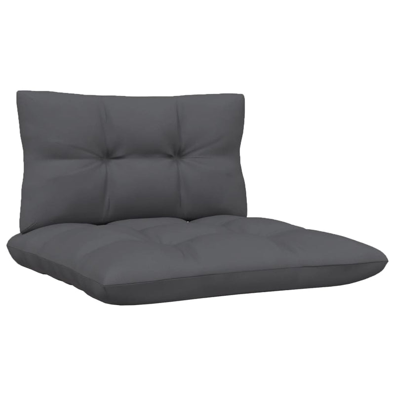 vidaXL 4 Piece Garden Lounge Set with Anthracite Cushions Pinewood
