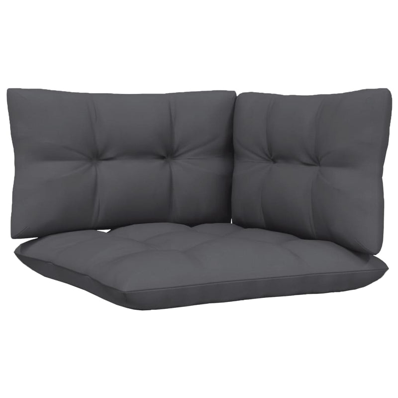 vidaXL 4 Piece Garden Lounge Set with Anthracite Cushions Pinewood