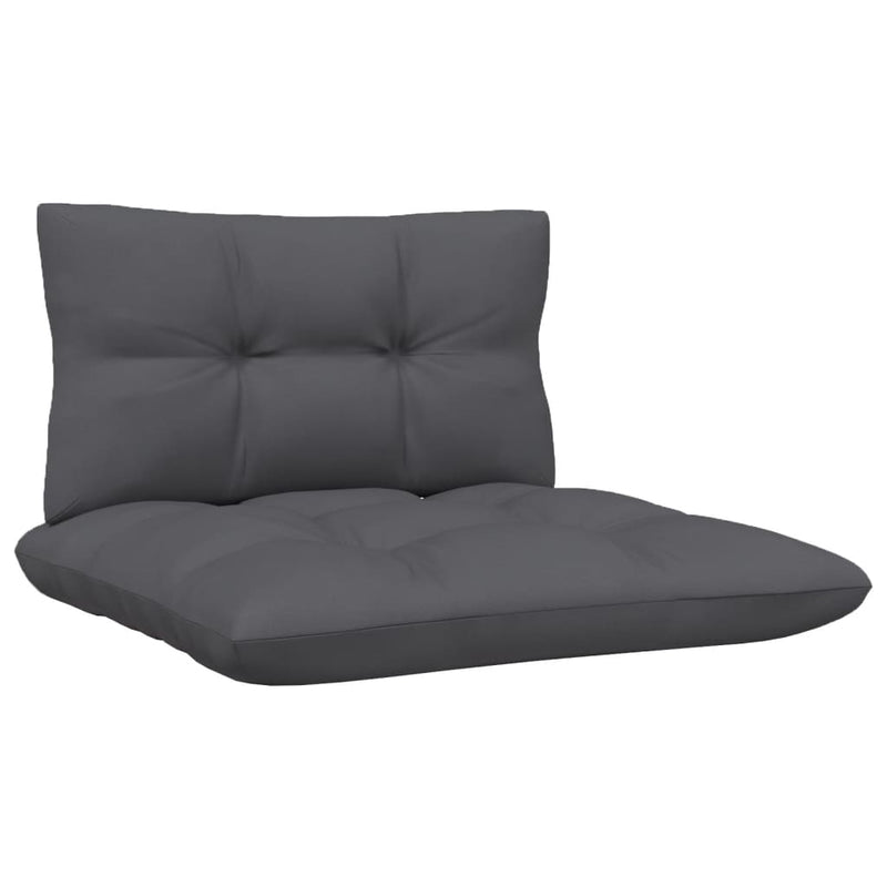 vidaXL 4 Piece Garden Lounge Set with Anthracite Cushions Pinewood