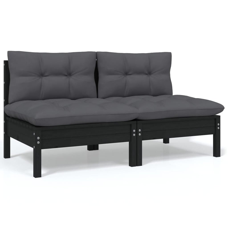 vidaXL 6 Piece Garden Lounge Set with Cushions Solid Pinewood