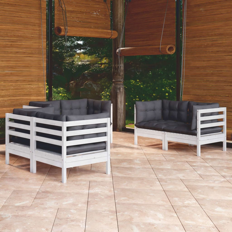 vidaXL 6 Piece Garden Lounge Set with Cushions Solid Pinewood