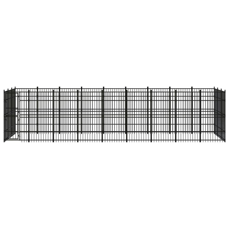 vidaXL Outdoor Dog Kennel Steel 24.88 m²