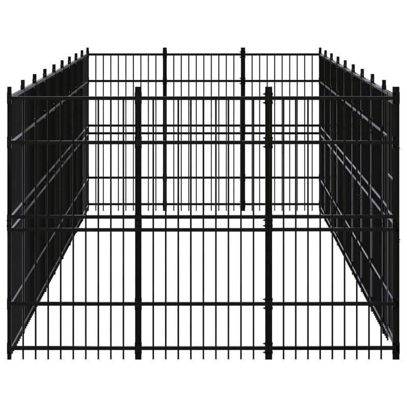 vidaXL Outdoor Dog Kennel Steel 24.88 m²