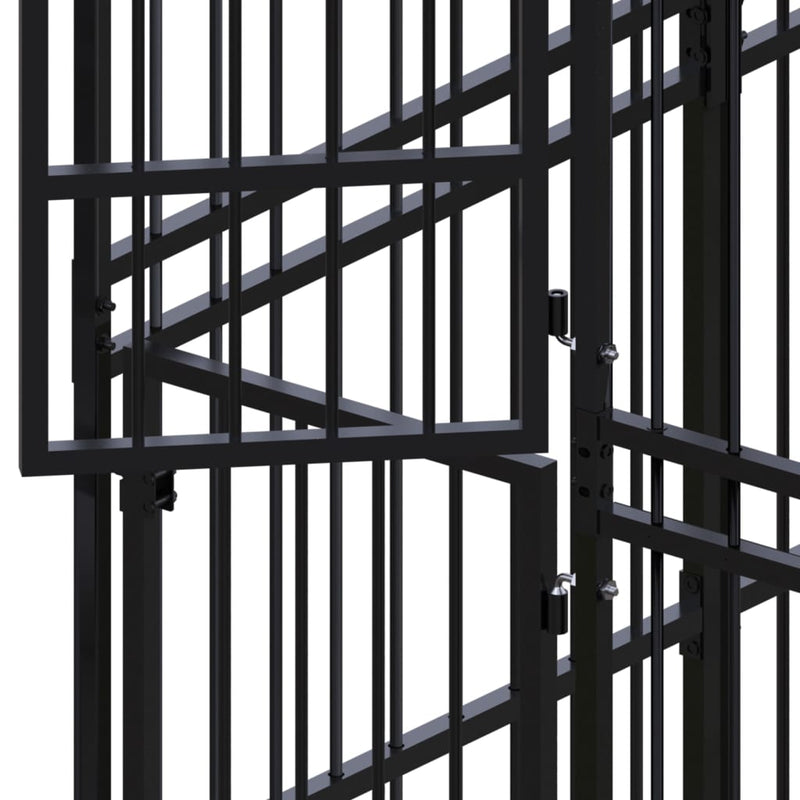 vidaXL Outdoor Dog Kennel Steel 24.88 m²