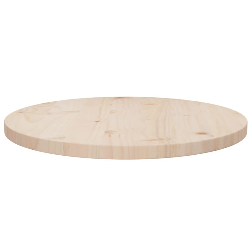 vidaXL Table Top Ø50x2.5 cm Solid Wood Pine