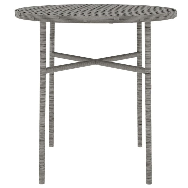 vidaXL 3 Piece Garden Dining Set Poly Rattan Anthracite