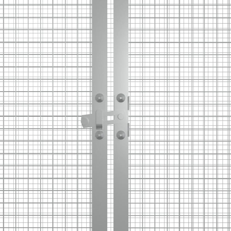 vidaXL Chicken Cage Grey 200x91x100 cm Galvanised Steel