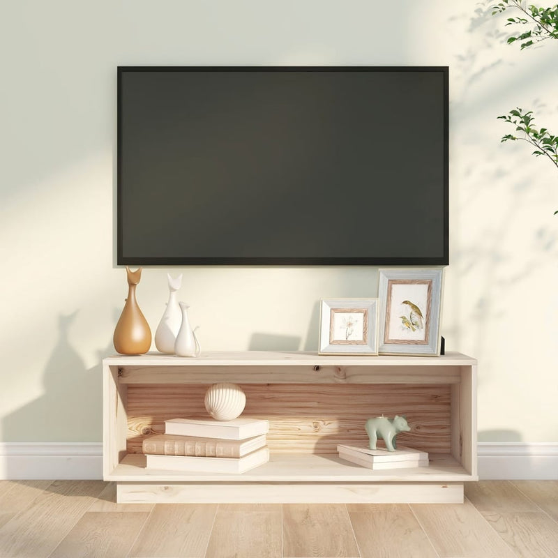 vidaXL TV Cabinet 90x35x35 cm Solid Wood Pine