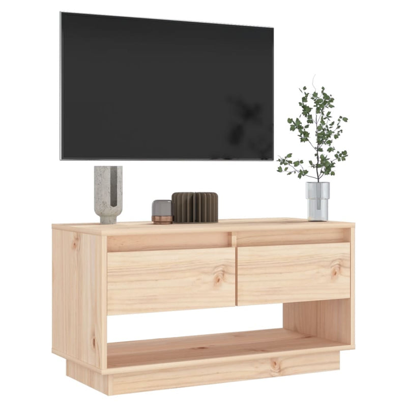 vidaXL TV Cabinet 74x34x40 cm Solid Wood Pine
