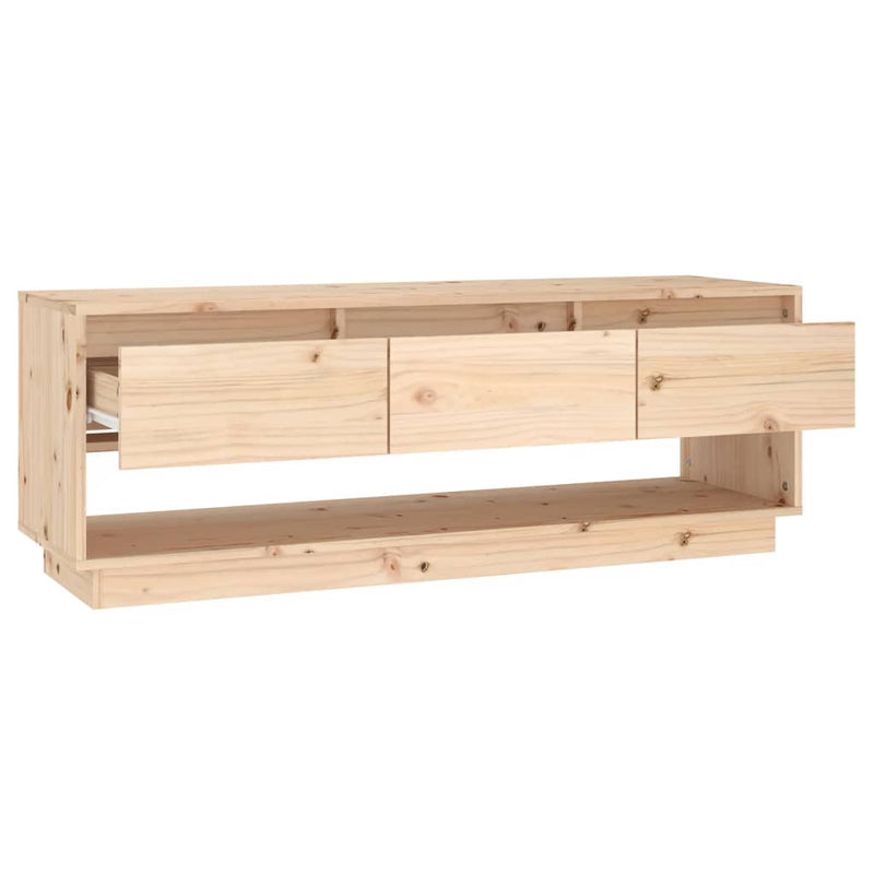 vidaXL TV Cabinet 110.5x34x40 cm Solid Wood Pine