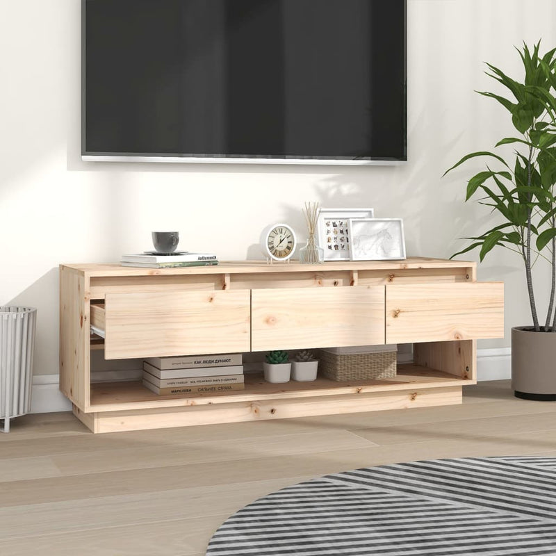 vidaXL TV Cabinet 110.5x34x40 cm Solid Wood Pine