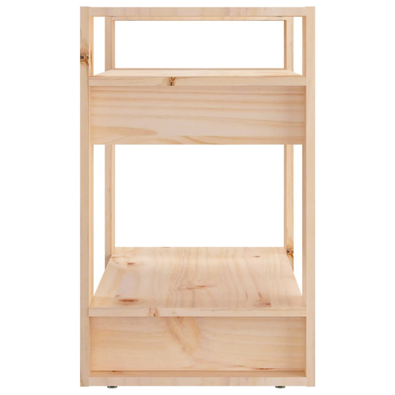 vidaXL Book Cabinet/Room Divider 60x35x57 cm Solid Wood Pine