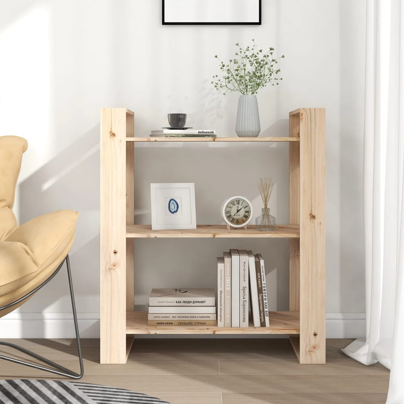 vidaXL Book Cabinet/Room Divider 80x35x91 cm Solid Wood Pine