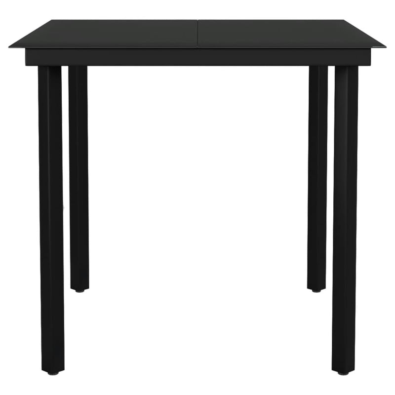 vidaXL 5 Piece Garden Dining Set Black