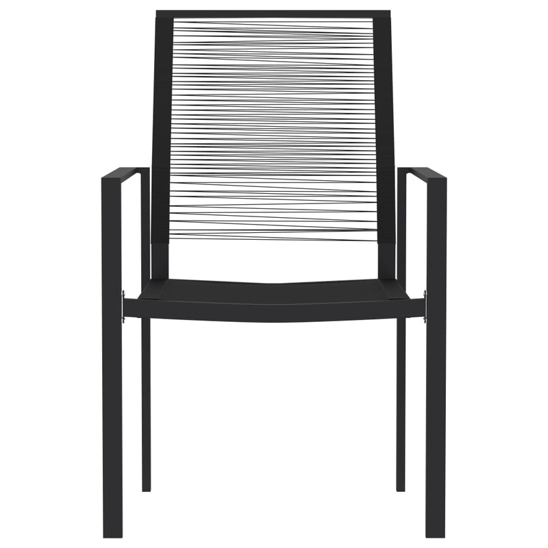 5 Piece Garden Dining Set Black