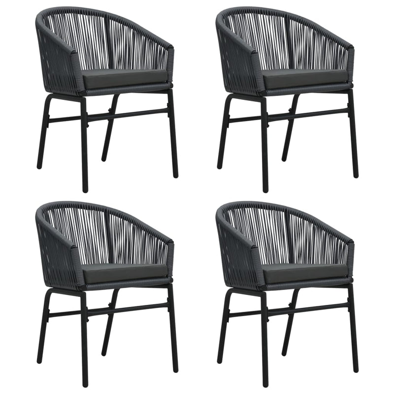 5 Piece Garden Dining Set Anthracite
